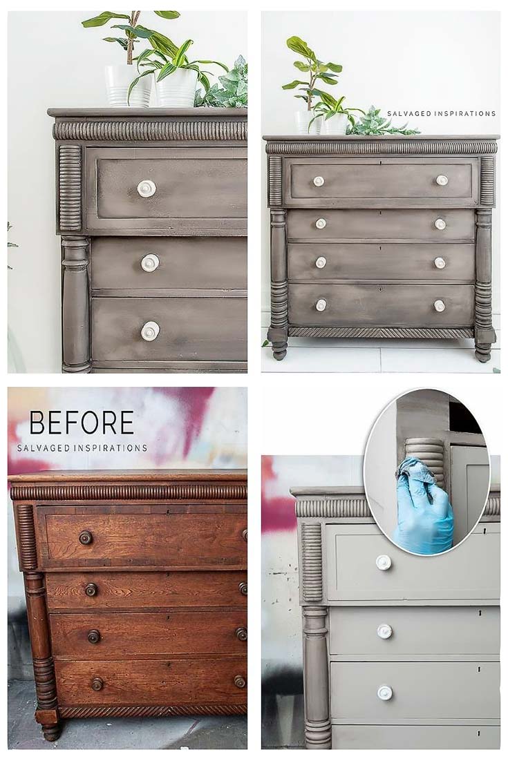 View Of Painted Empire Dresser