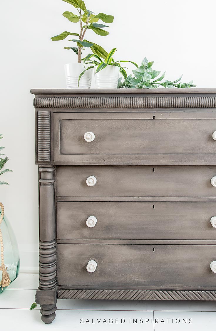 Painted Empire Dresser Half View