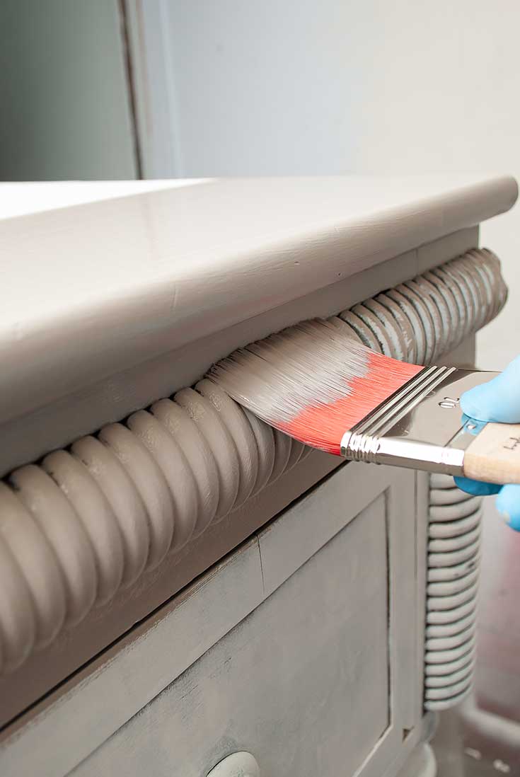 Painting Empire Dresser in French Linen