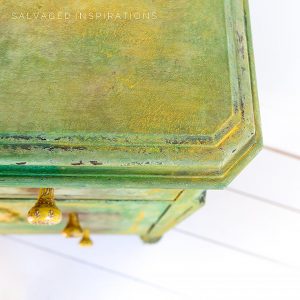 Close Up Of Sea Spray Textured Painted Dresser Top IG