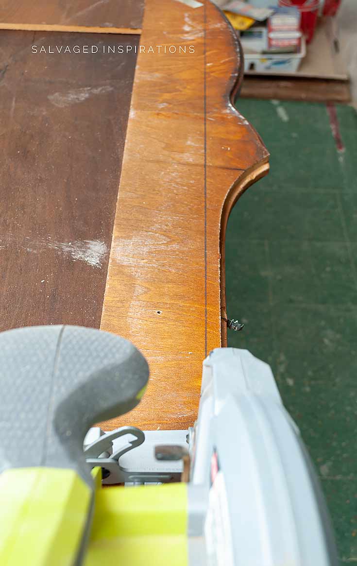 Cutting Vintage Mirror Frame