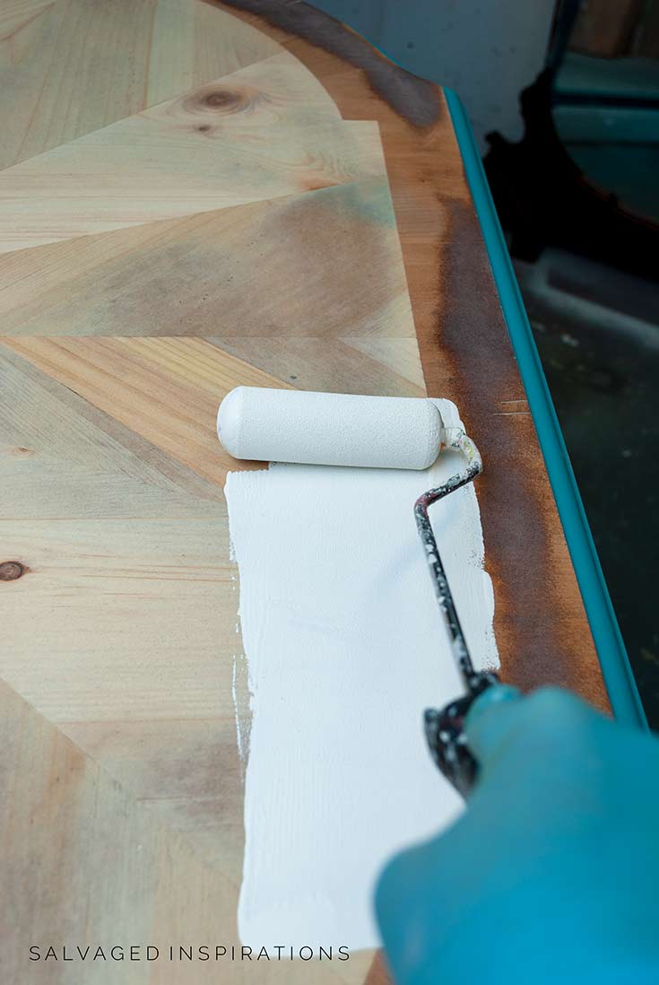 Painting and Priming w Silk All In One Mineral Paint Over Raw Wood