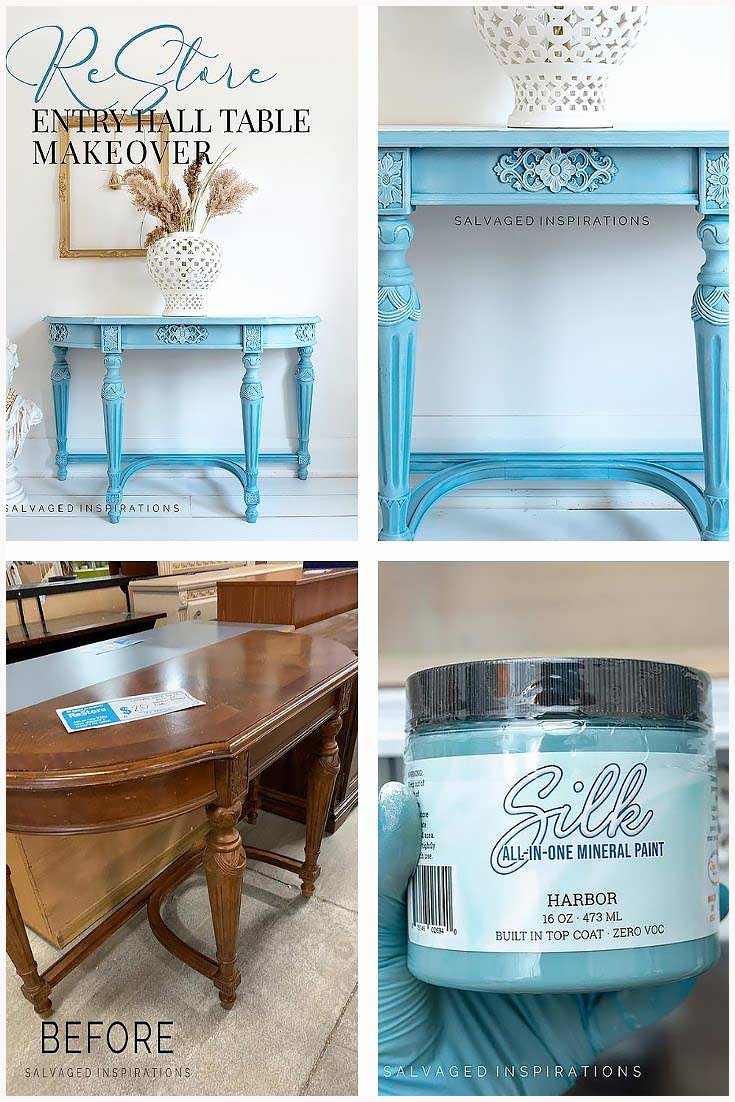 Restore Entry Hall Table Collage