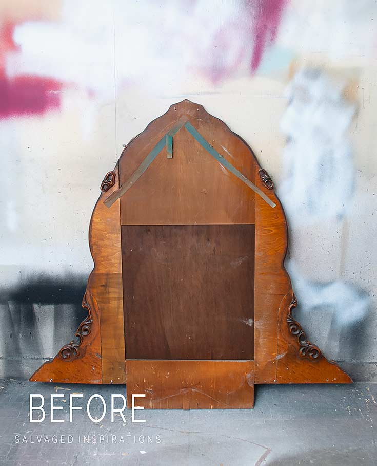 Salvaged Vintage Mirror Before