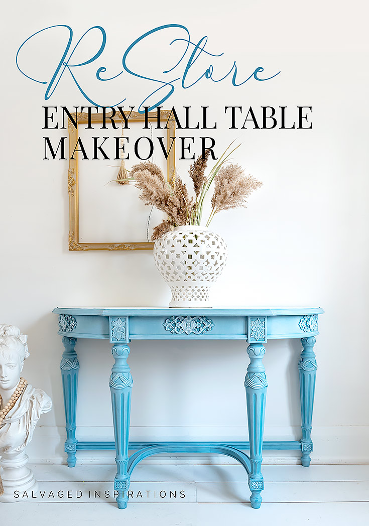 Silk Harbour Painted Hall Table txt