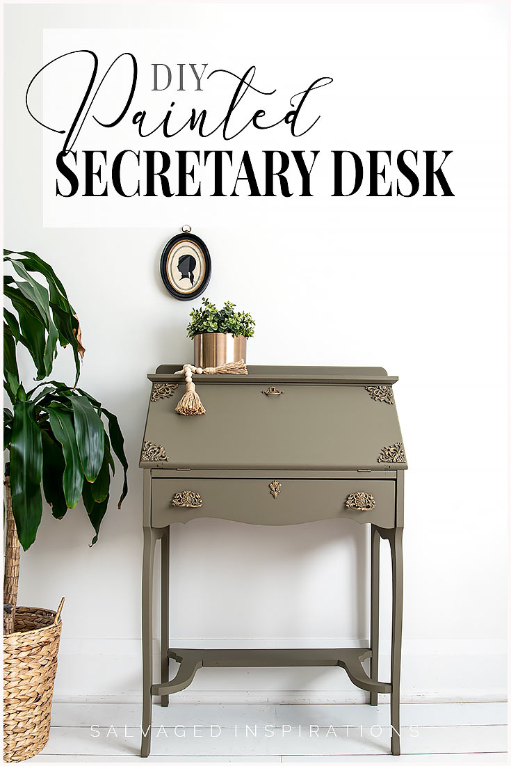 DIY PAINTED SECRETARY DESK