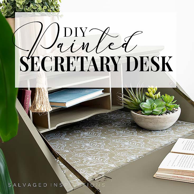 DIY Painted Thrift Store Secretary Desk IG