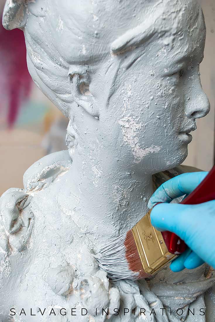 Faux Concrete with Gray Paint