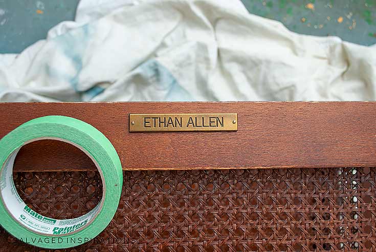 Masking Off Ethan Allen Emblum_