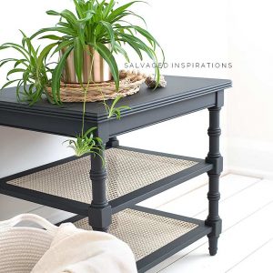 Painted Ethan Allen Cane Side Table IG