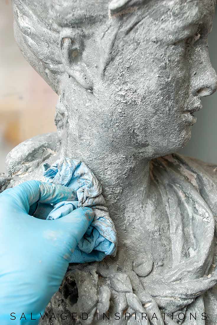 Painting Faux Concrete on Planter Face