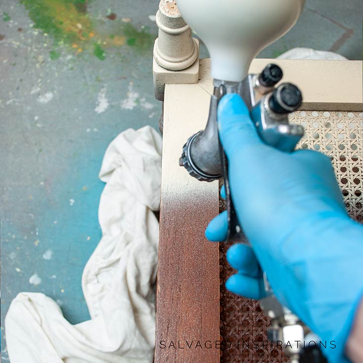 Spraying Cane Side Table