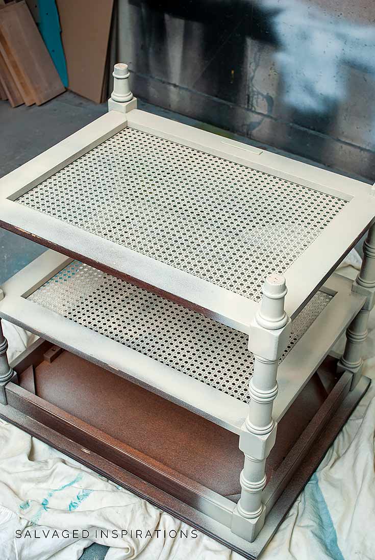 Spraying Cane Side Table