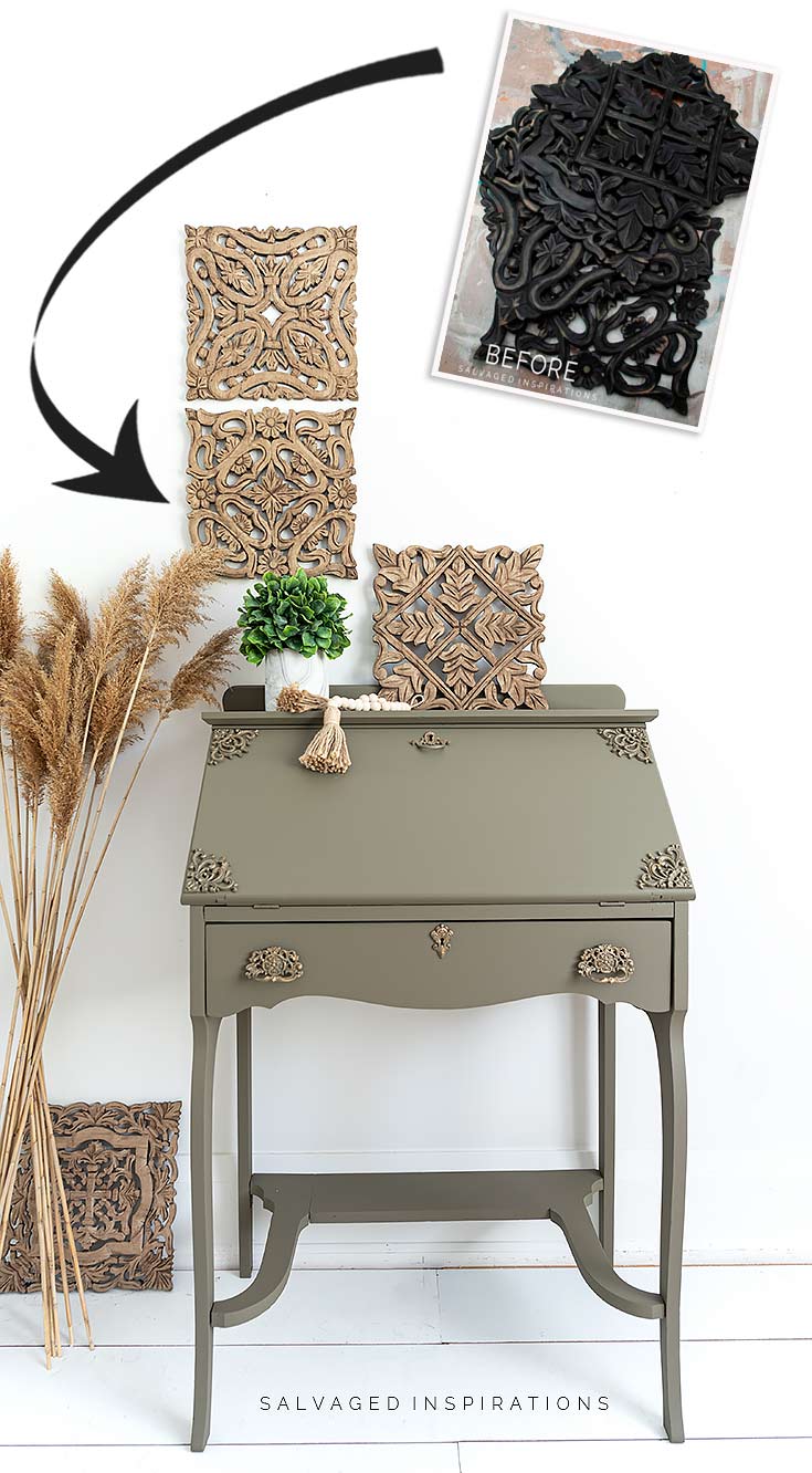 Before And After Faux Painted Wall Art