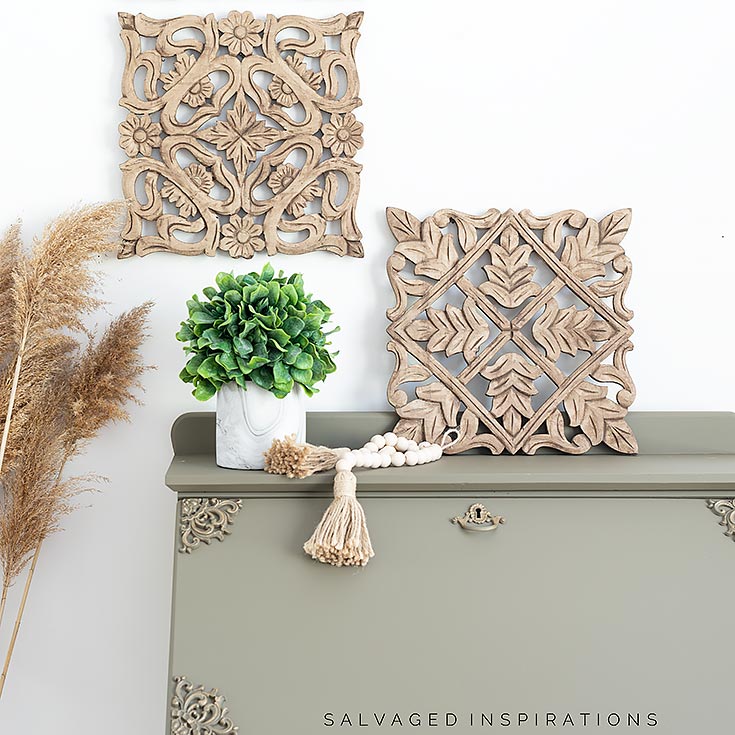 Carved Wood Painted Faux Wood IG