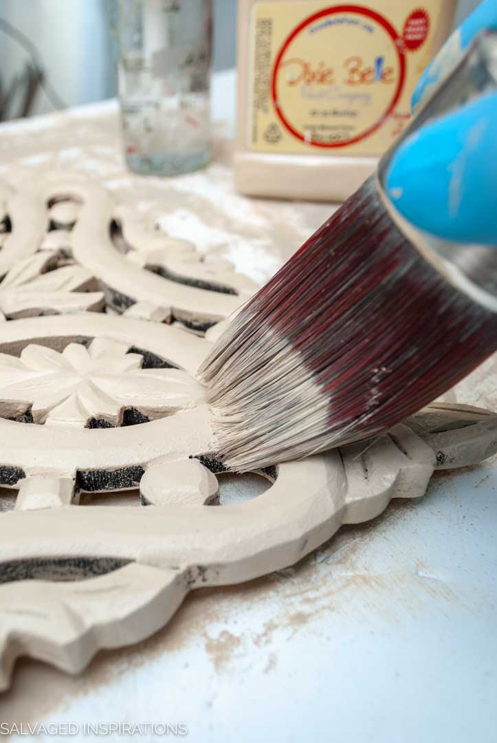 Painting Base Coat in Burlap