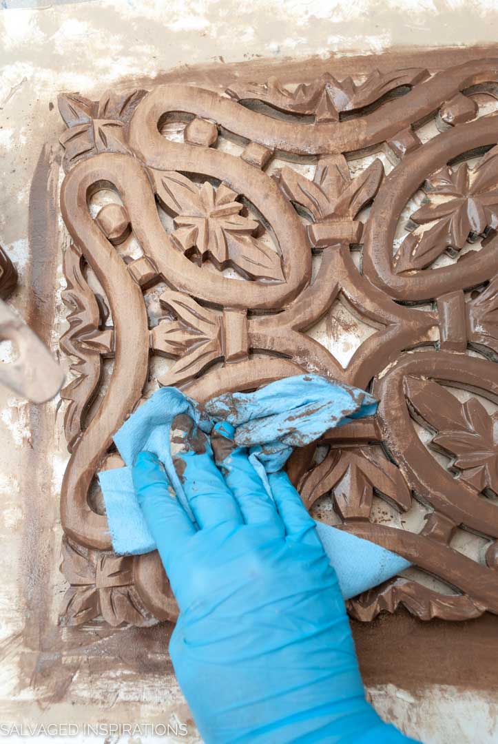 Wiping off Chocolate Paint