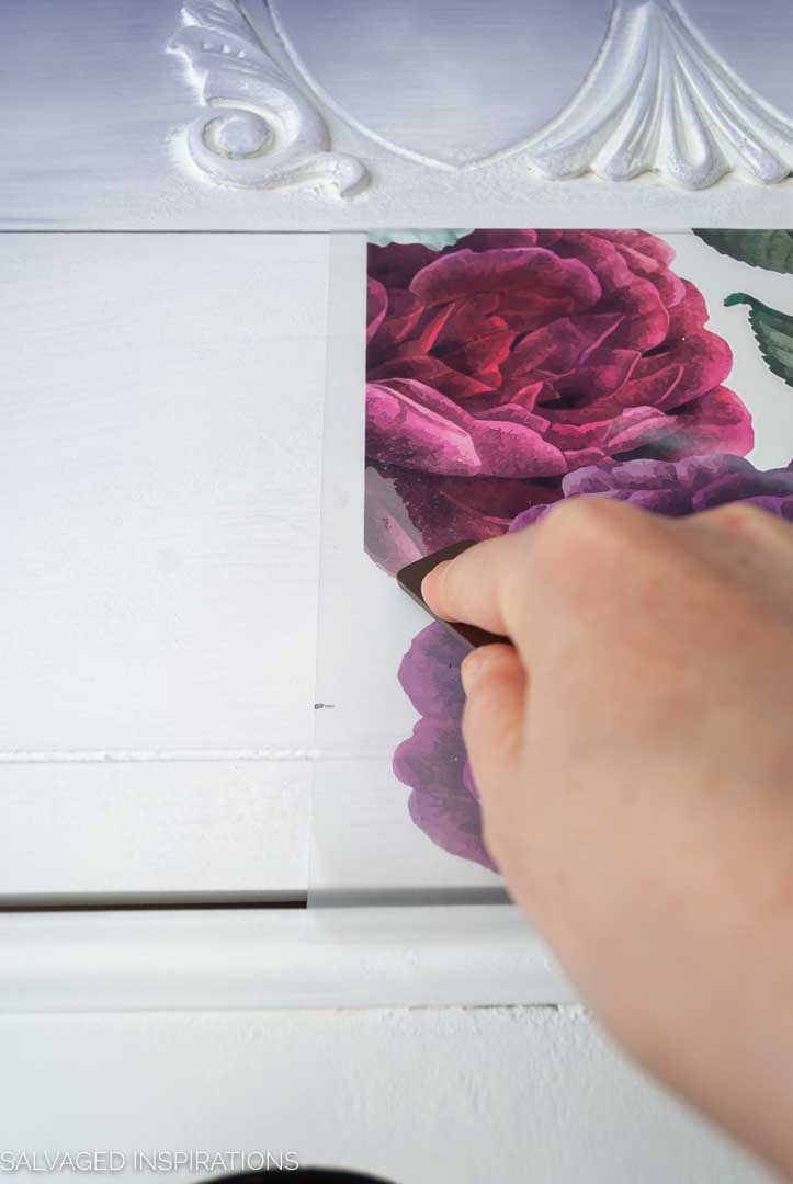 Floral Romance Painted Dresser w Transfer-24