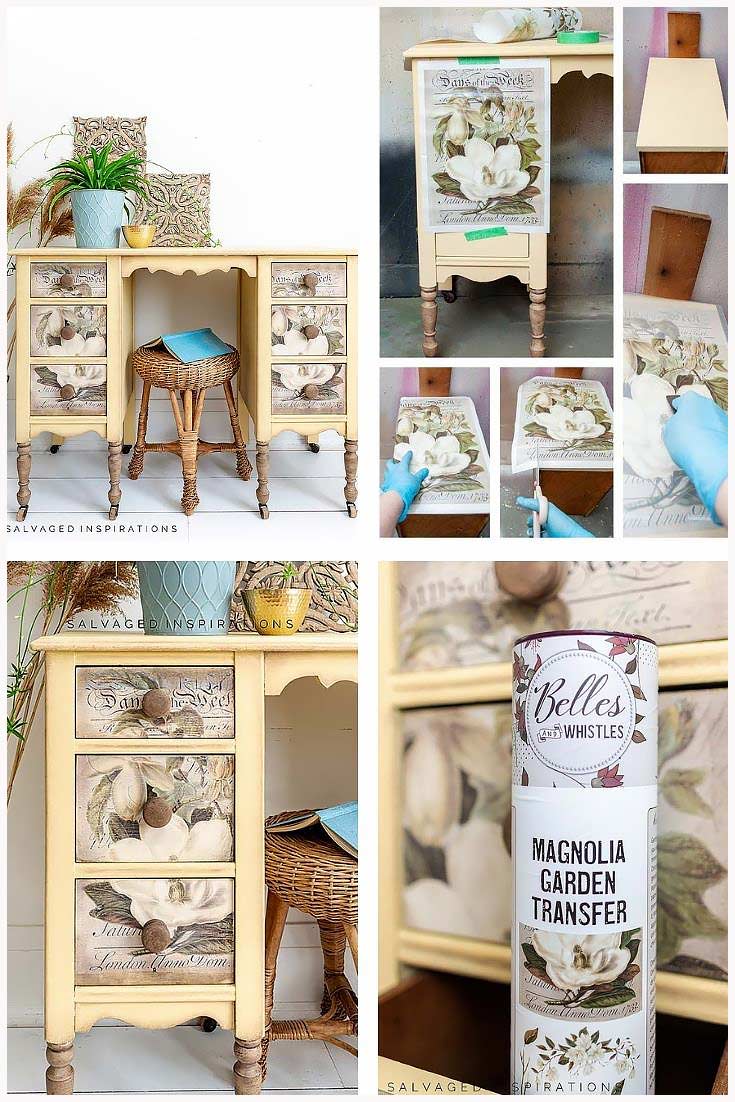 Magnolia Garden Transfer Collage