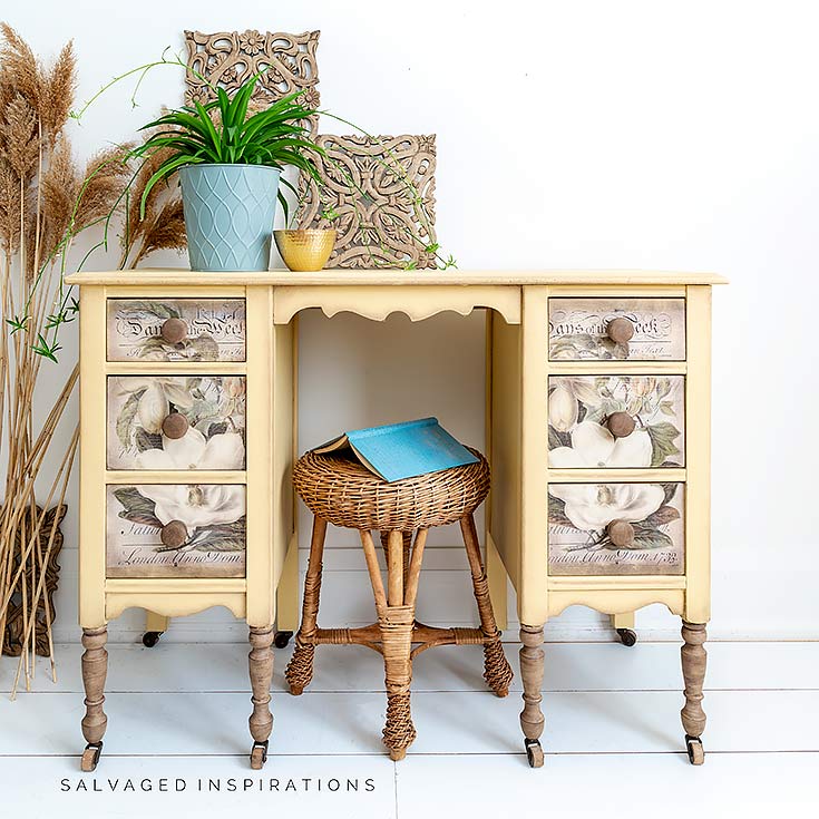 Magnolia Gardens Desk Makeover IG