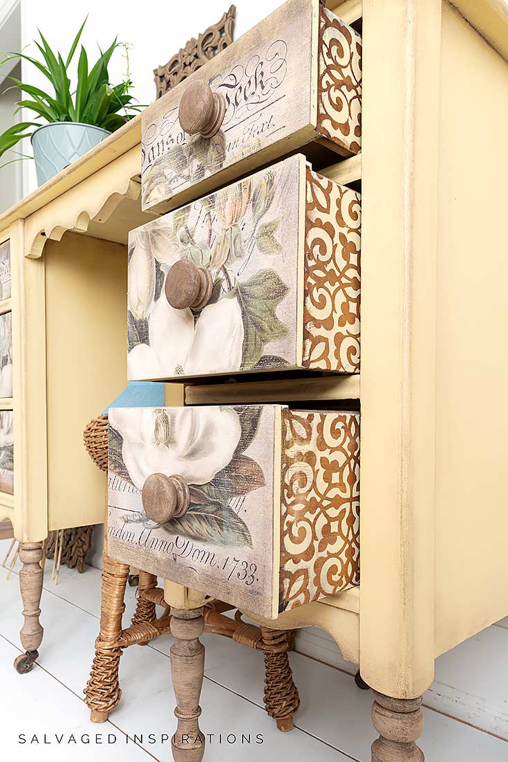 Stenciled Drawer Detail