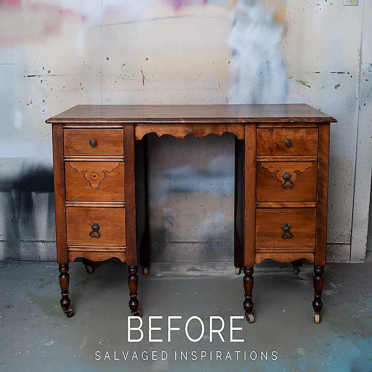 Vintage Desk Makeover Before