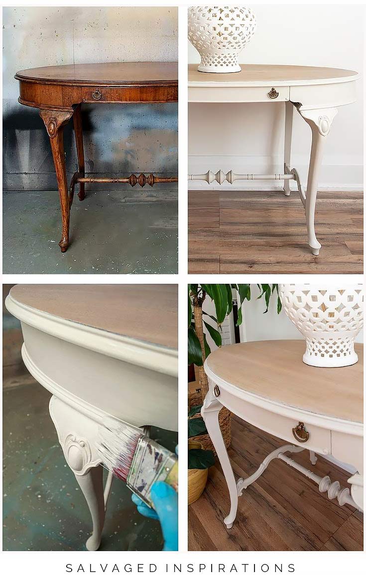 Hallway Table Makeover Collage