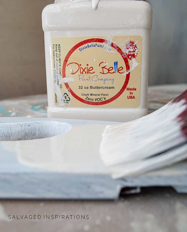 Painting Tray w ButterCream Chalk Paint