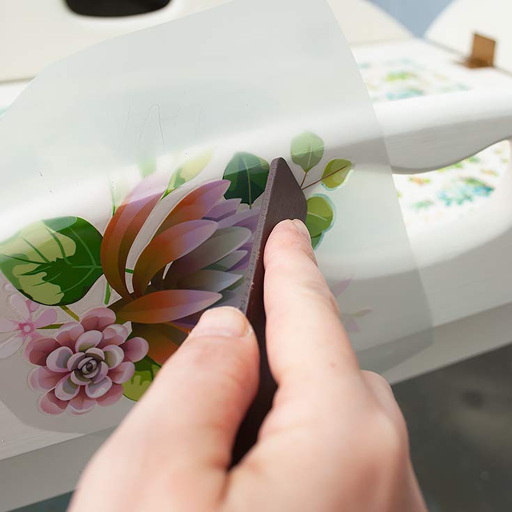 Rubbing On Succulent Transfer