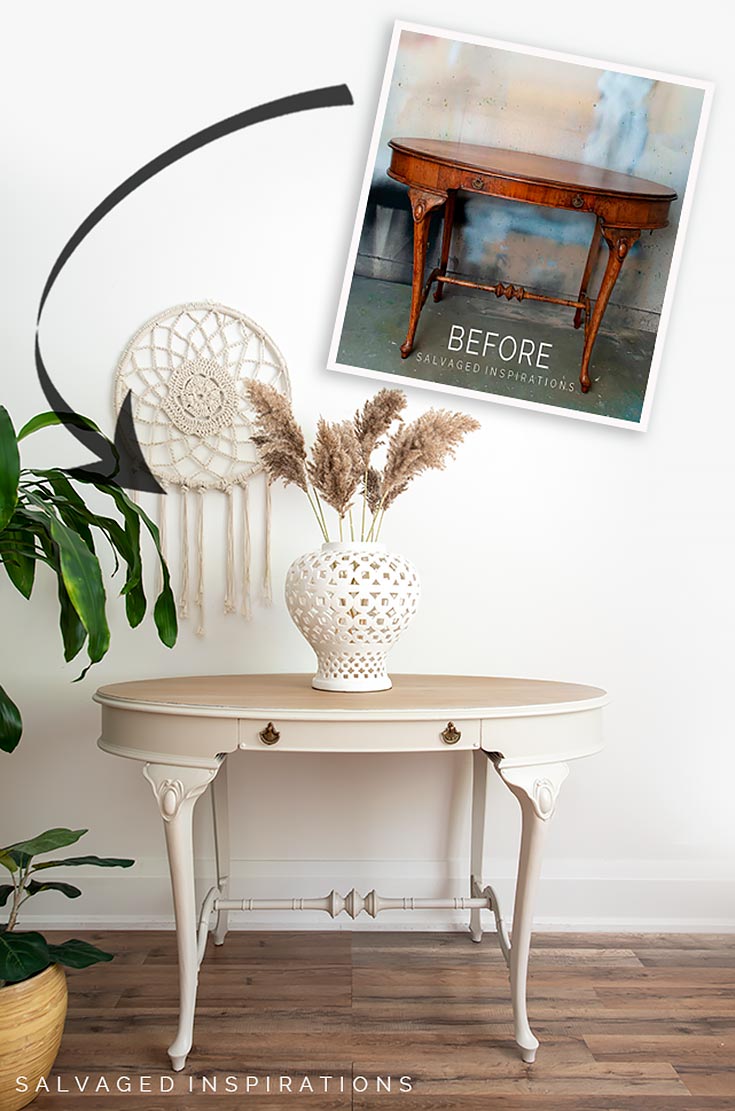 Sawmill Gravy Vintage Hallway Table Before and After