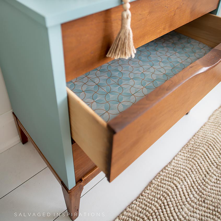 Lined Drawers on MCM Dresser IG