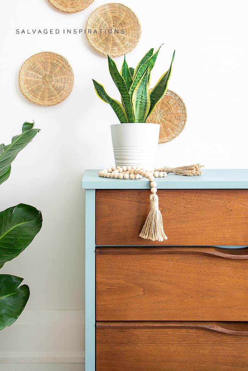 Mid Century Modern Dresser Makeover CloseUp