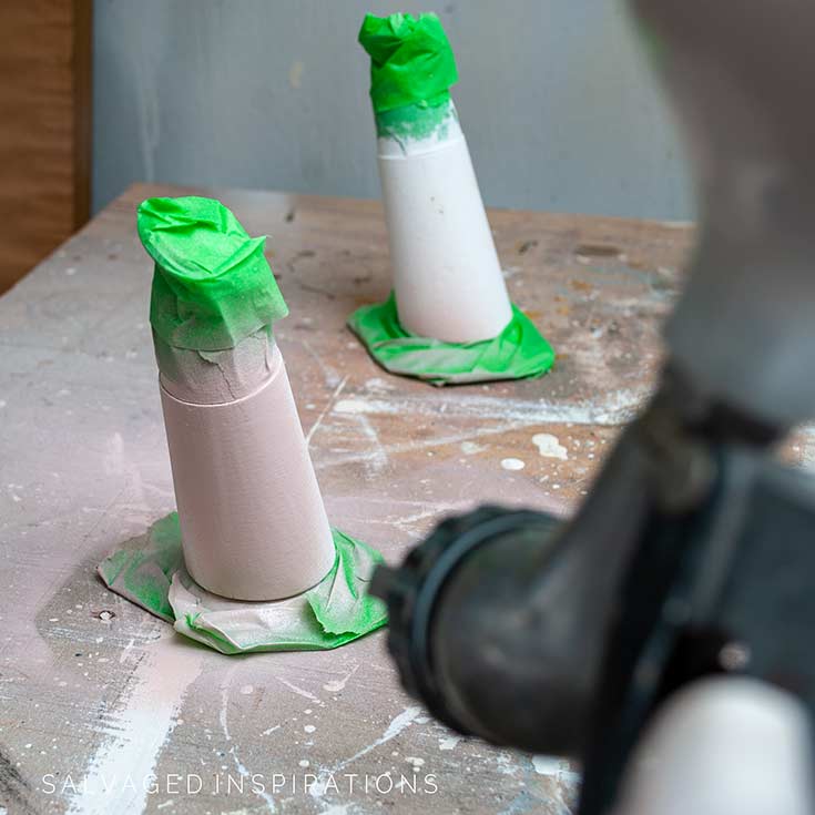 Spraying Dresser Legs