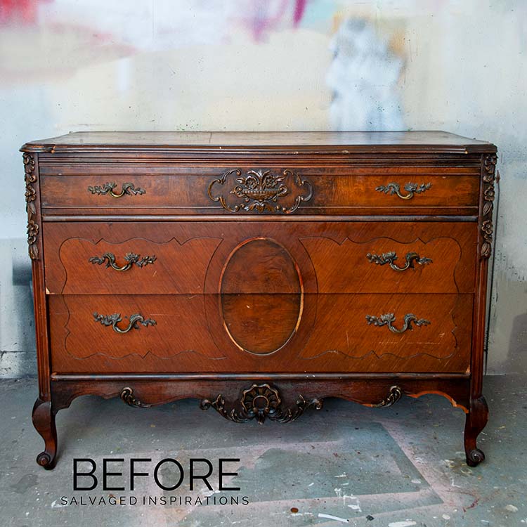 Vintage Bday Dresser Before
