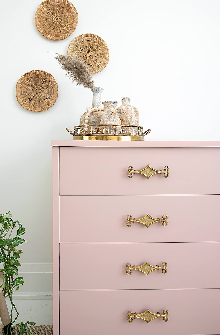 Vintage Hardware On Painted Dresser