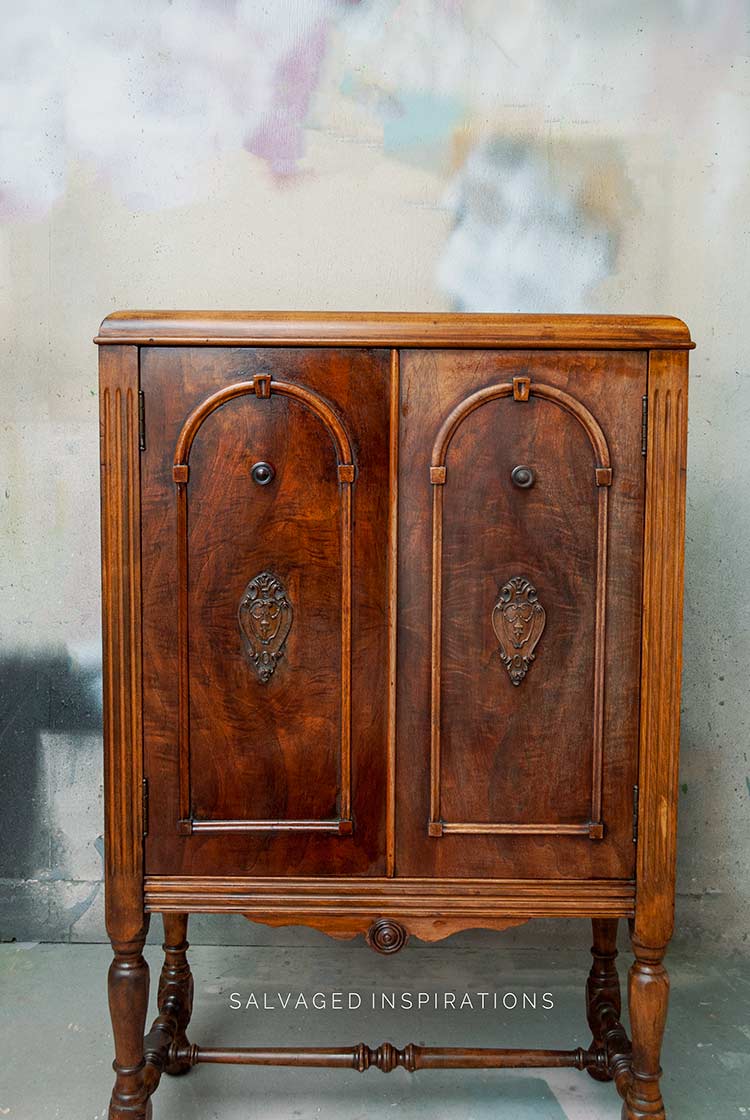 Before and After Hemp Oil Wood Cabinet