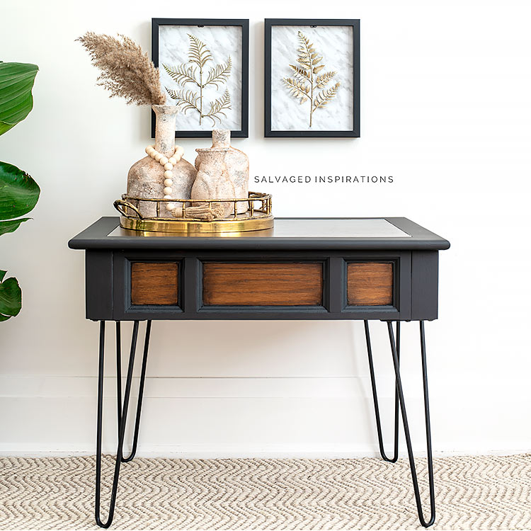 Dollar Store Art Over Pin Leg Table