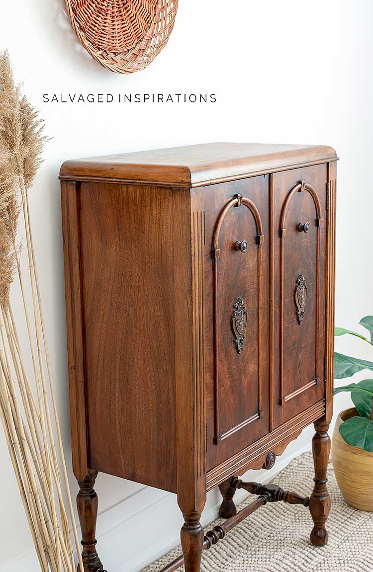 Side View Of Hemp Oiled Cabinet