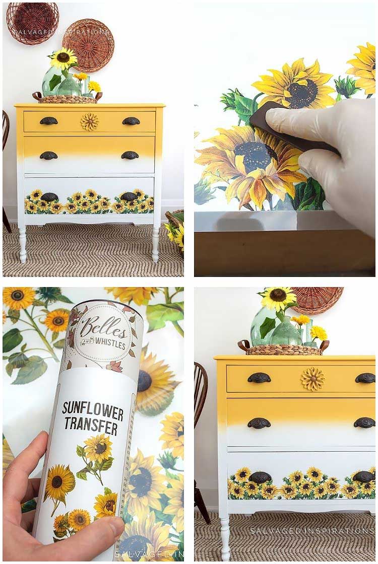 Sunflower Transfer Collage