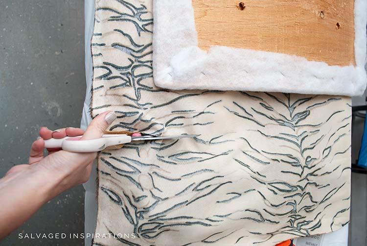 Cutting Chair Seat Fabric