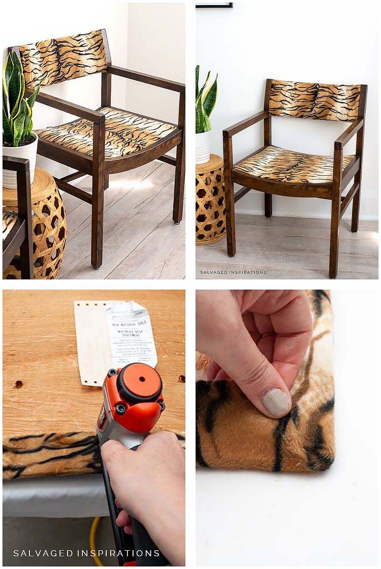 How to ReUpholster A Chair Seat Collage