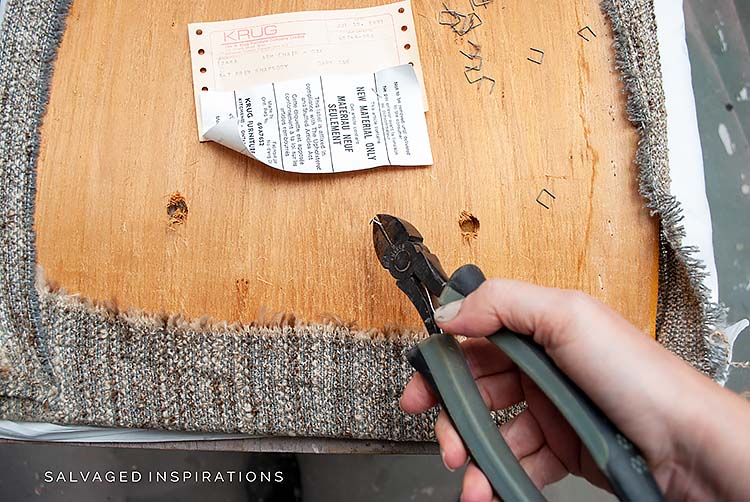 Removing Chair Seat Fabric