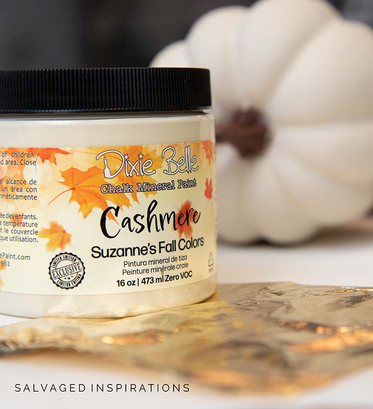 Cashmere Pumpkins w Gold Leaf