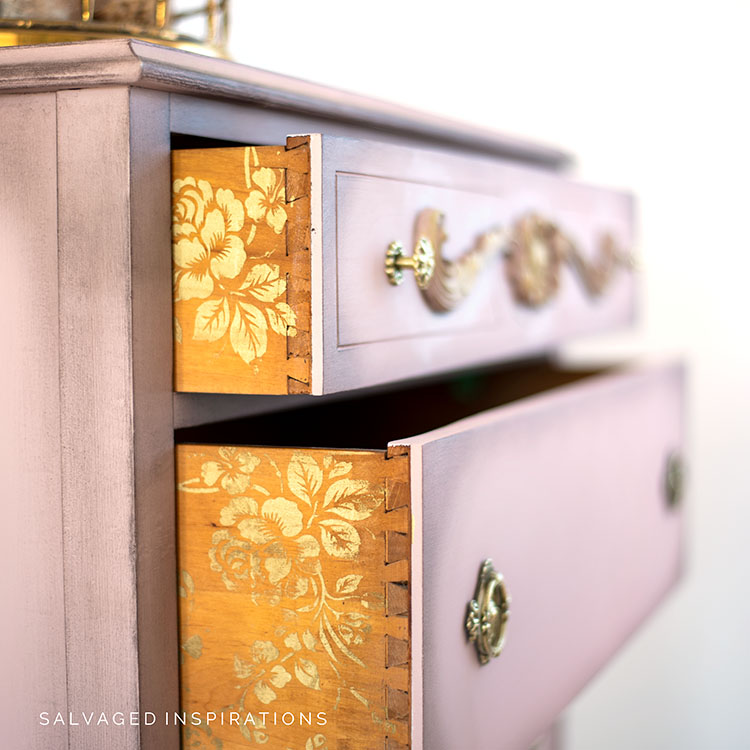 Gold Stenciled Drawer Details IG