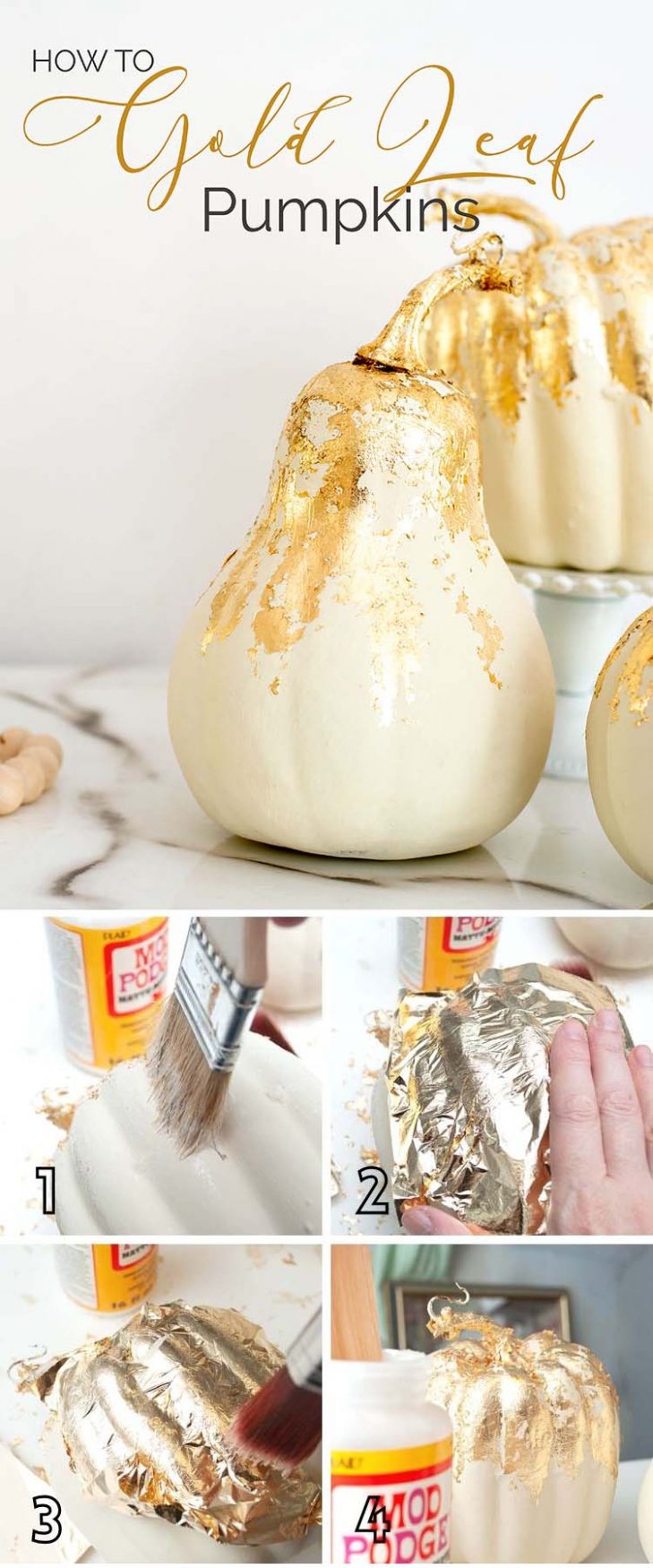 HOW To Gold Leaf Pumpkins PIN