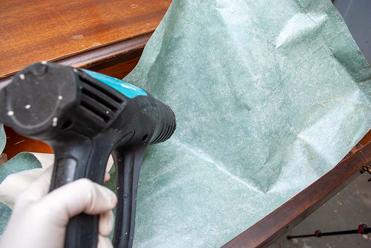 Removing Contact Paper w Heat Gun