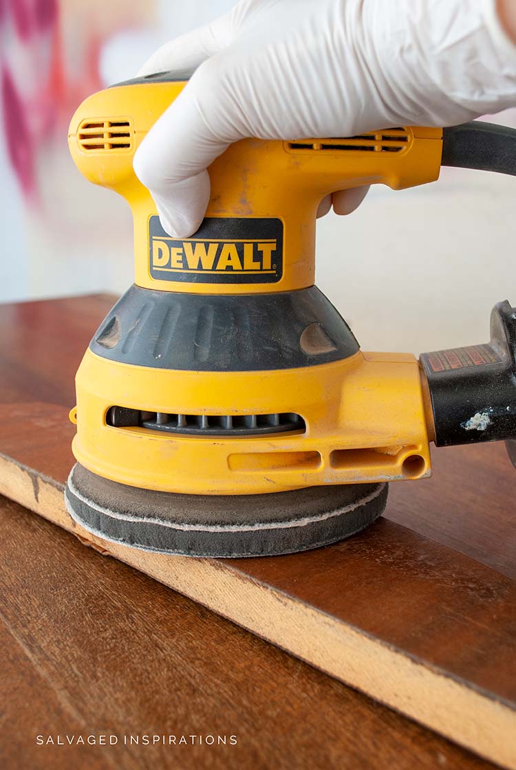 Sanding Vintage Dresser