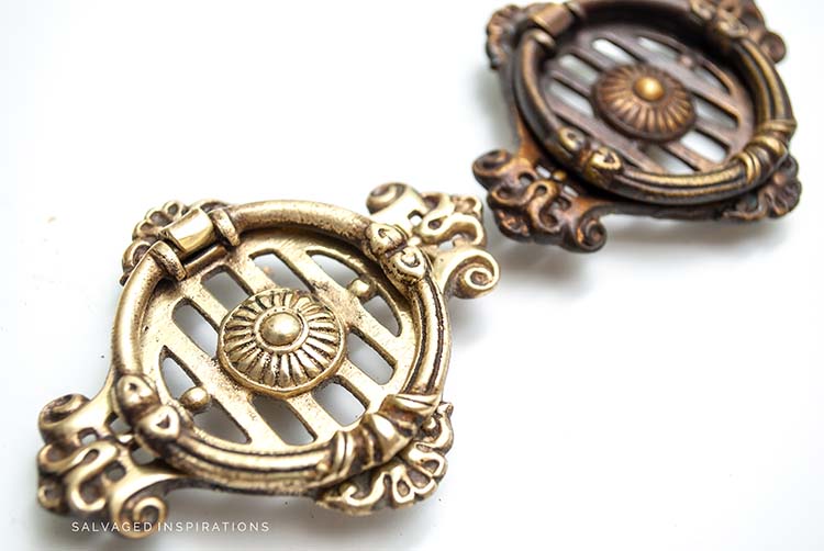 Vintage Brass Knobs before and after