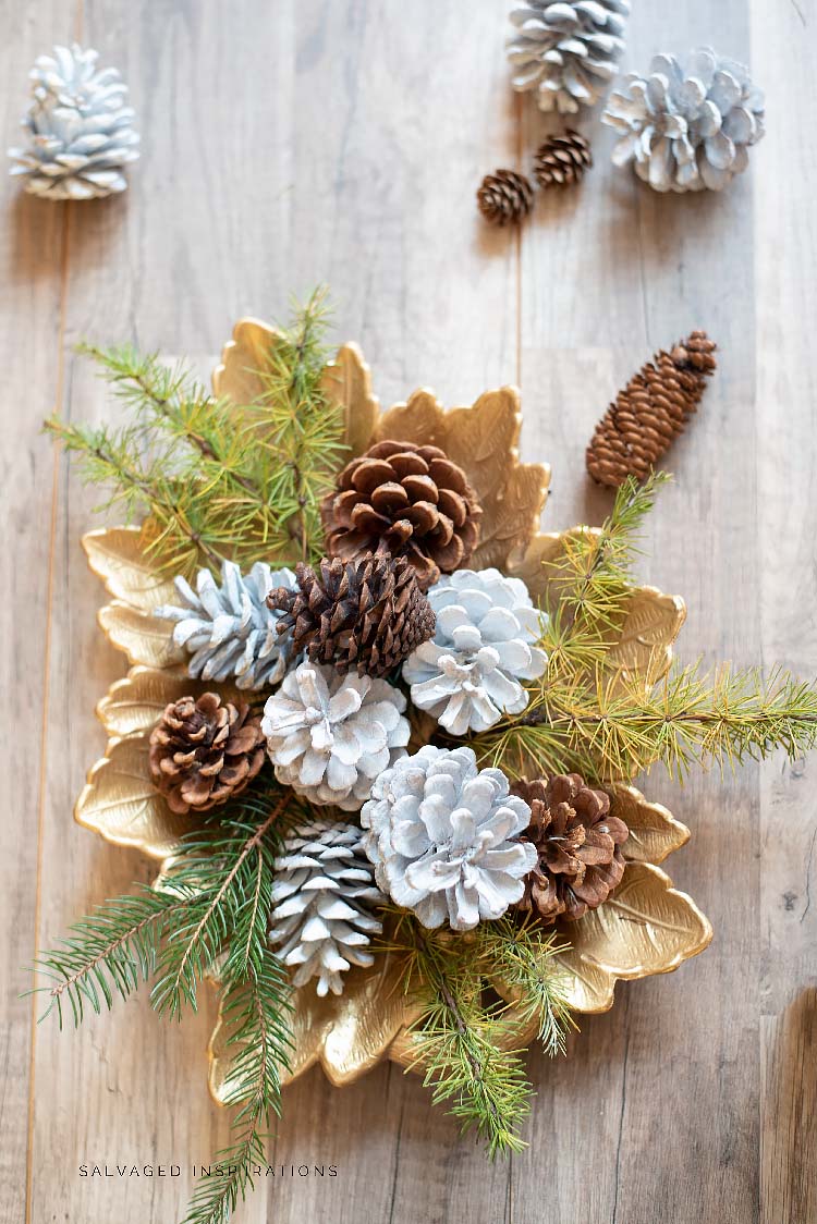 Faux Bleached Pinecones