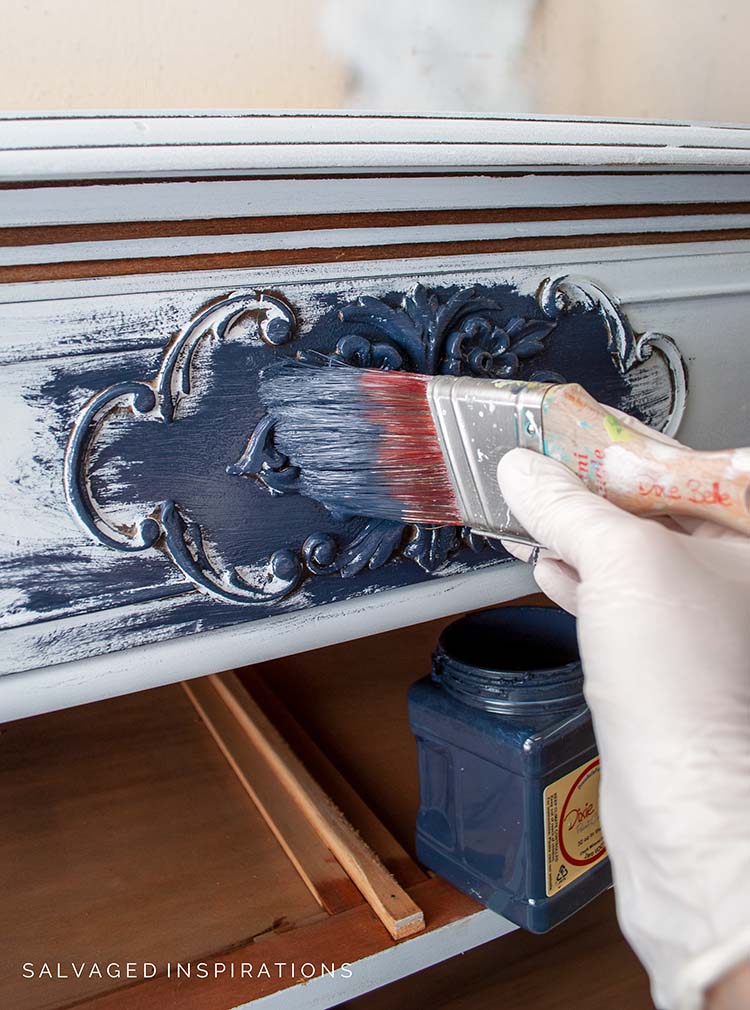 Painting in Bunker Hill Blue